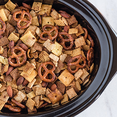 Slow Cooker Cereal Snack Mix